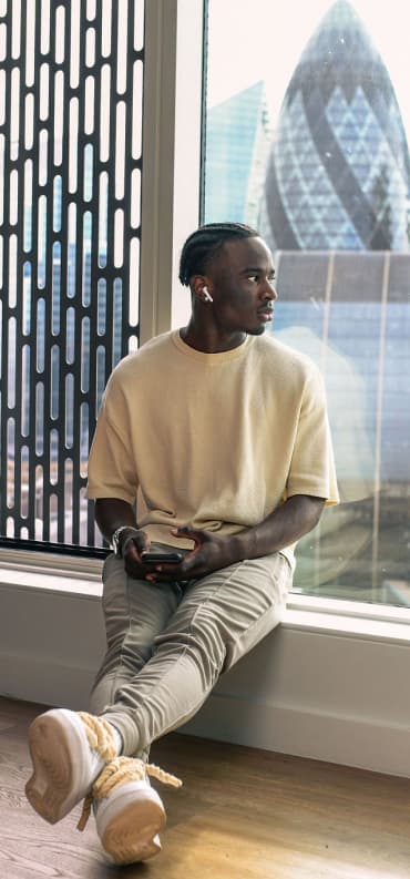 Black Man At Window